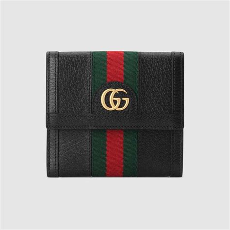 Gucci Ophidia GG French Flap Wallet, Black .